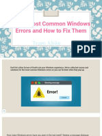 The 5 Most Common Windows Errors and How To Fix Them: Team Ahjin