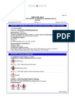 Safety data sheet SDS highlights hazards