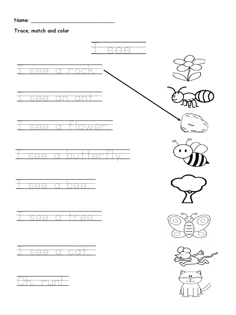 I See - Worksheet | PDF