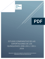 Comparativo de Las Exportaciones de Los Quinquenios 2006 a 2011 y 2011 a 2016