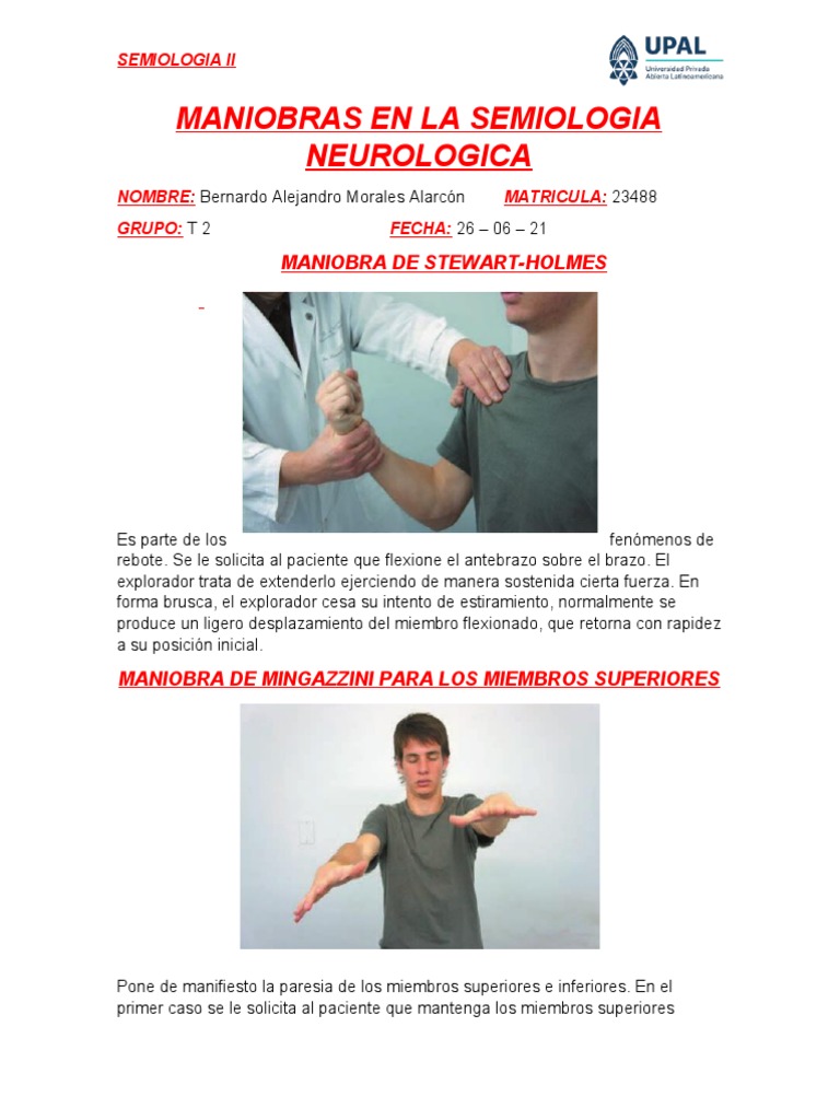 Maniobras en Semiologia Neurologica Bernardo | PDF | Anatomía |  Extremidades (anatomía), image size:768x1024