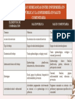 Diferencias y Semejanzas Entre Enfermería en Salud Pública y La Enfermería en Salud Comunitaria