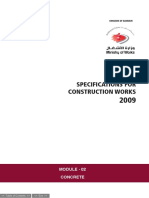 Standard Specifications For Construction Works: Concrete Module - 02
