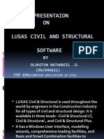 Presentaion ON Lusas Civil and Structural Software: Olukotun Nathaniel .O. (96/O46621) CVE 656