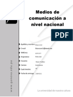 Medios de Comunicación A Nivel Nacional: Mojica José