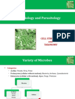 Microbiology and Parasitology: Cell Structure and Taxonomy