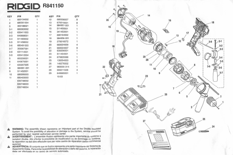 Ridgid Drill Diagram PDF