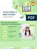 Analyzing A Discussion: Academic Speaking