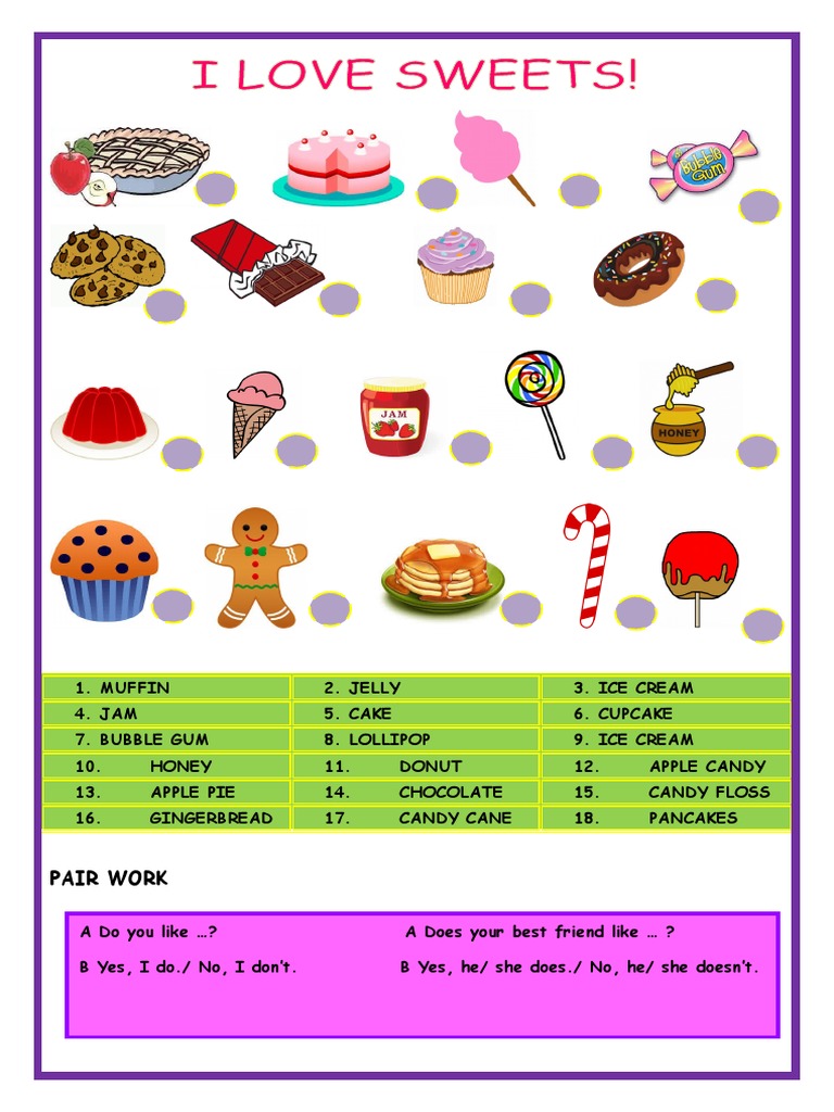 Popular Desserts and Pair Work Guide | PDF