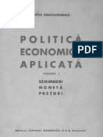 Politică Economică Aplicată Vol I