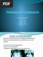 Download PERSUASIVE TECHNIQUES by Almira Naz Butt SN53152426 doc pdf