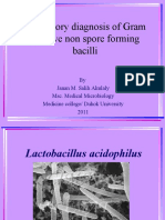 Laboratory Diagnosis of Gram Positive Non Spore Forming Bacilli