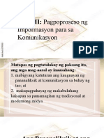 Pagproseso NG Impormasyon Sa Komunikasyon