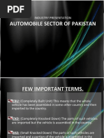 Automobile Sector of Pakistan: Industry Presentation