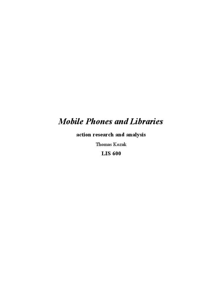 Mobile Library Services: User Insights | PDF | Text Messaging | Mobile ...