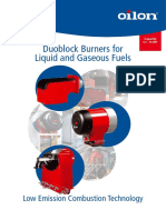 Oilon Duoblock Burners For Liquid and Gaseous Fuels