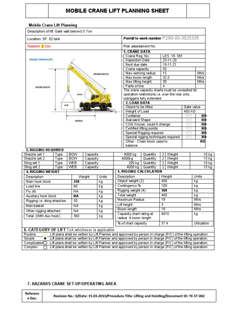 Mobile Crane Lift Planning | PDF | Crane (Machine)