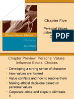 Chapter Five: Personal Values Influence Ethical Choices