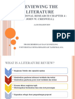 Reviewing The Literature: (Educational Research Chapter 4: John W. Creswell)