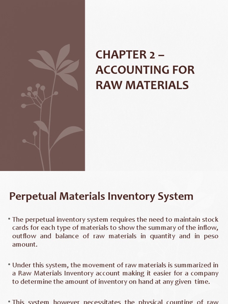 Module 3 Accounting For Raw Materials PDF Inventory Debits And