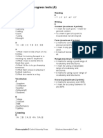 Answer Key: Progress Tests (A) : Unit 10