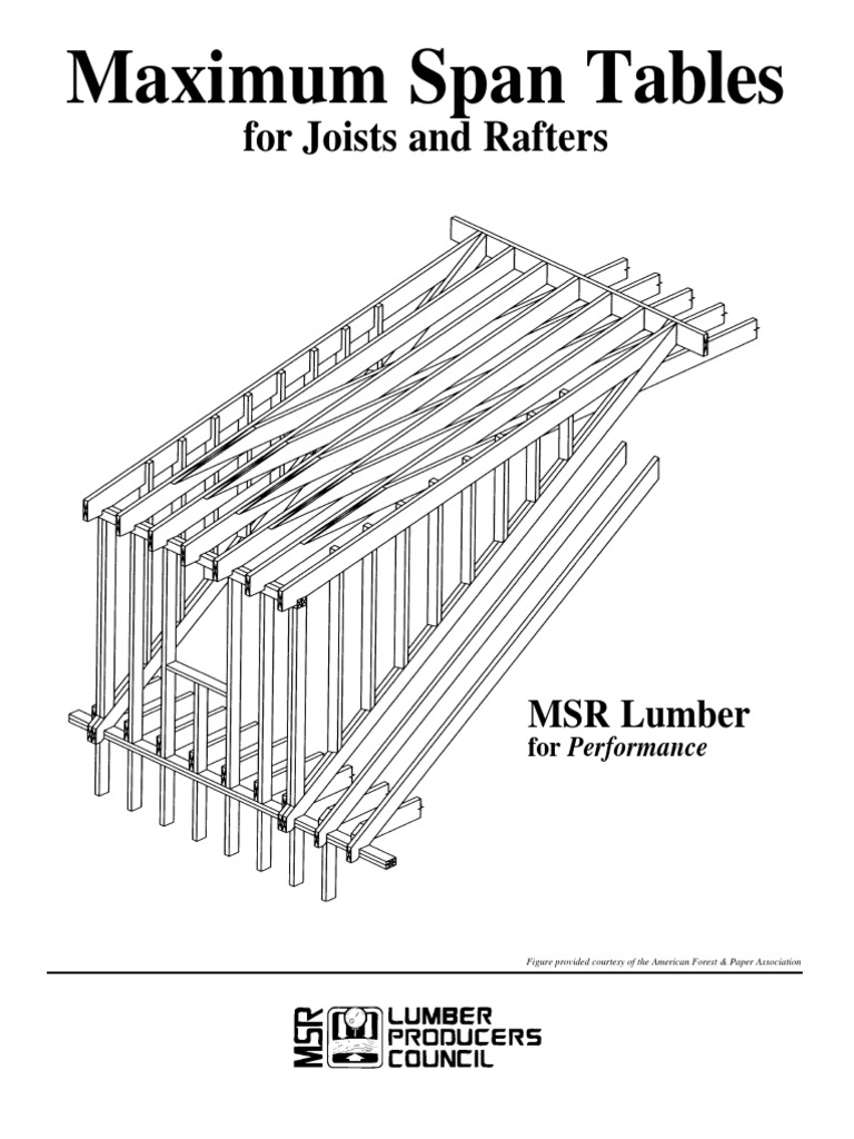 Span Tables For Joists And Rafters Including Design Values, 41 OFF