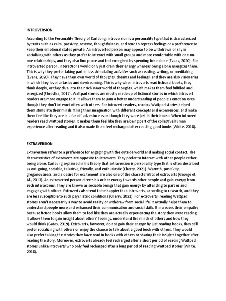 Introversion And Extraversion Pdf Extraversion And Introversion