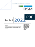 RSM Tax Card 2022