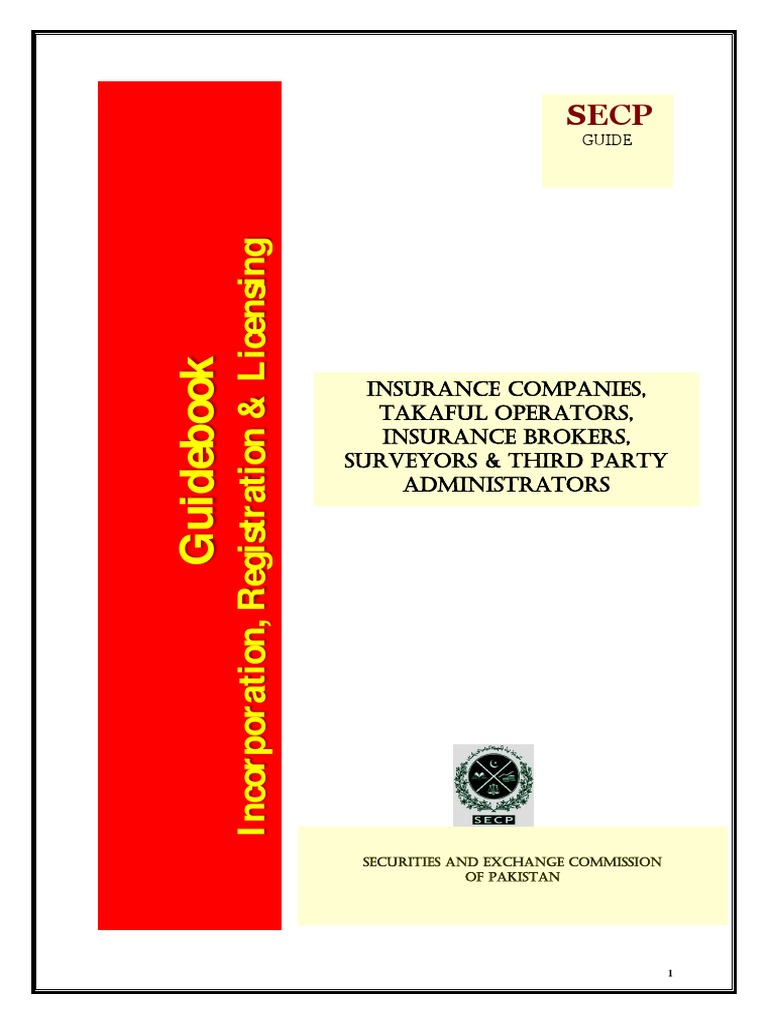 Pakistan Insurance Guidebook | PDF | Insurance | Life Insurance