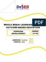Whole Brain Learning System Outcome-Based Education: Personal Development
