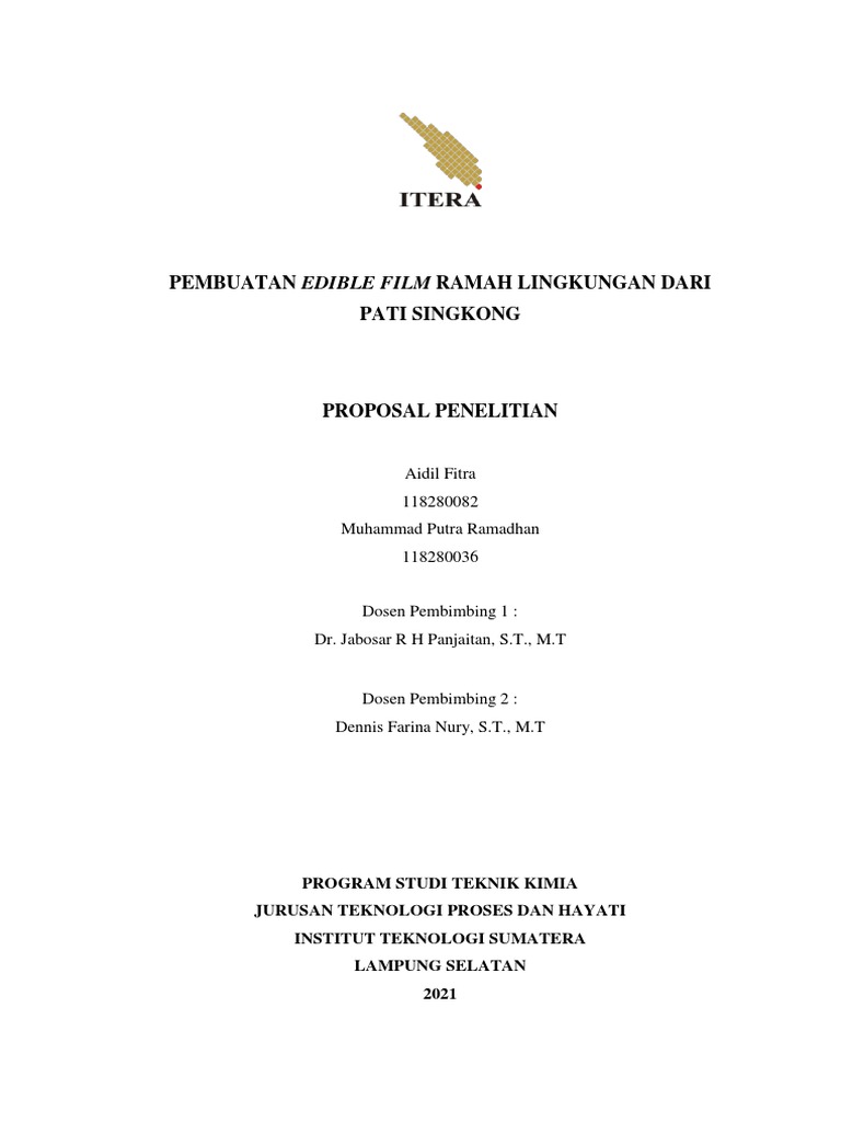 Proposal Penelitian Kelompok 21 | PDF