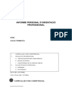 Informe Personal D'orientació Professional