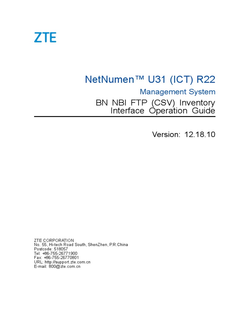 SJ-20180108102206-005-NetNumen U31 (ICT) R22 (V12.18.10) Management ...