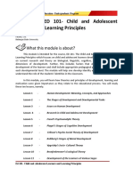 Module in ED 101-Child and Adolescent Learners and Learning Principles