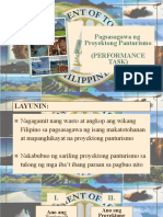 PERFORMANCE TASK - Pagsasagawa NG Proyektong Panturismo