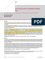 Transformaciones en Los Procesos de La Escolaridad Secundaria Argentina (1970-2013) Gutiérrez - Uanini