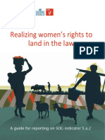 Realizing Women's Rights To Land in The Law: A Guide For Reporting On SDG Indicator 5.a.2