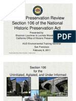 Historic Preservation Review Section 106 of the National Historic Preservation Act