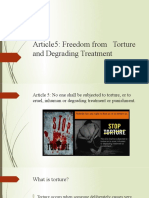 Article5: Freedom From Torture and Degrading Treatment