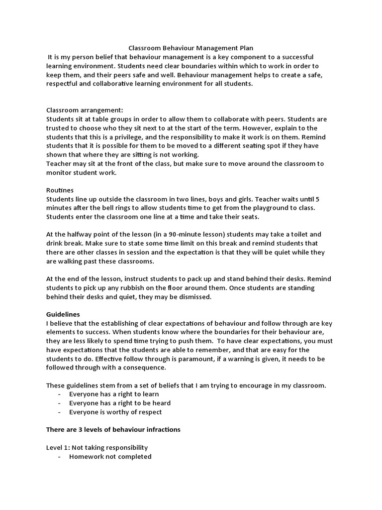 Classroom Behavior Guide for Teachers | PDF | Classroom | Teachers