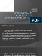 Borrowing and Returning of Books Library