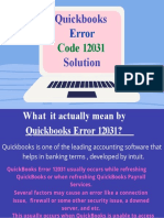 How To Fix QuickBooks Error 12031?
