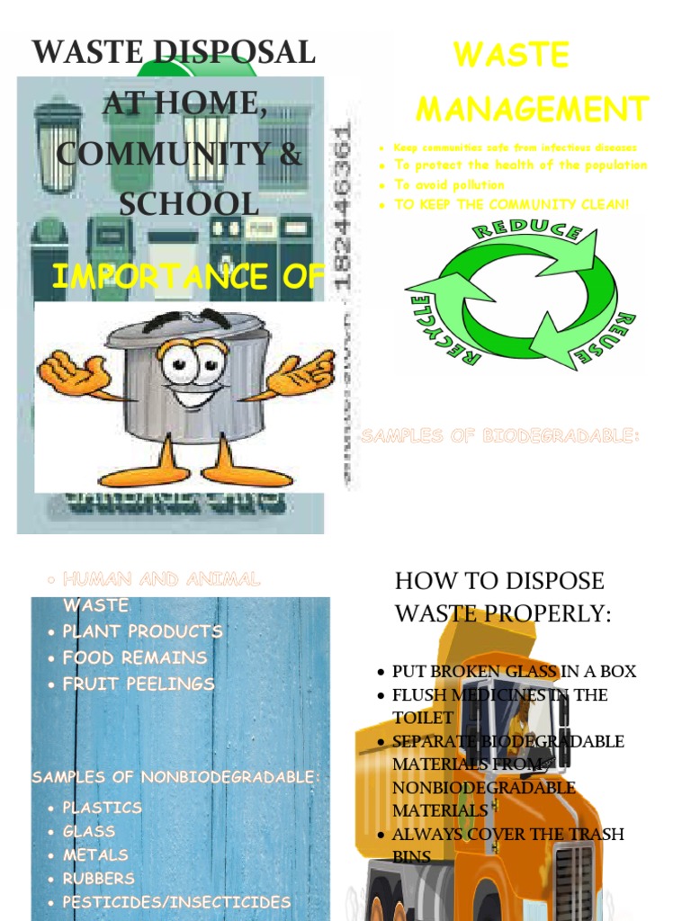Waste Management Waste Disposal at Home, Community & School PDF