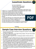 Sample Guesstimate Questions: Navkiran