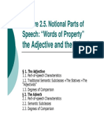 Lecture 2.5. Notional Parts of Speech: "Words of Property": The Adjective and The Adverb