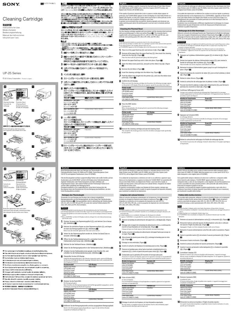 Cleaning Cartridge UP25 Series PDF