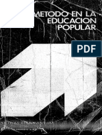 Metodo en La Educacion Popular - Nicolás Buenaventura