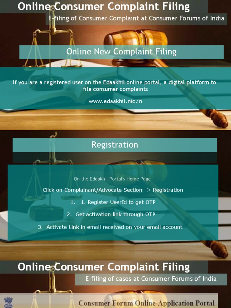 Online New Complaint Filing EFiling of Consumer Complaint at Consumer