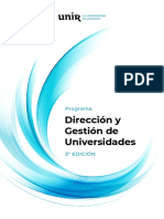 Programa de Dirección y Gestión de Universidades - Unir