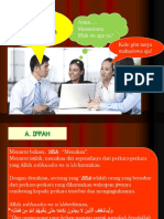 Akhlaq PD Diri Sendiri (Iffah, Zuhud, Tawadhu)